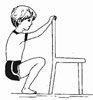 Упражнение-приседание с ровной спиной с опорой